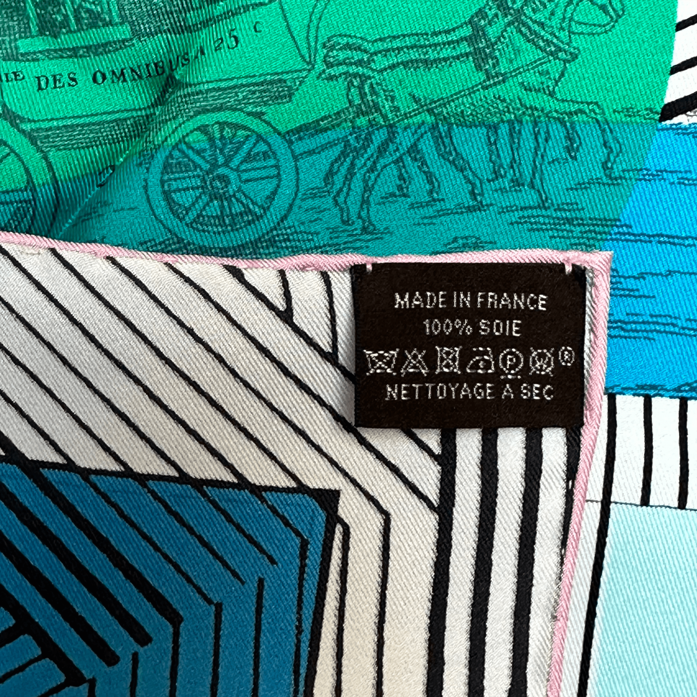 Omnibus and White Checkers Game REMIX - HERMES SCARF 90CM