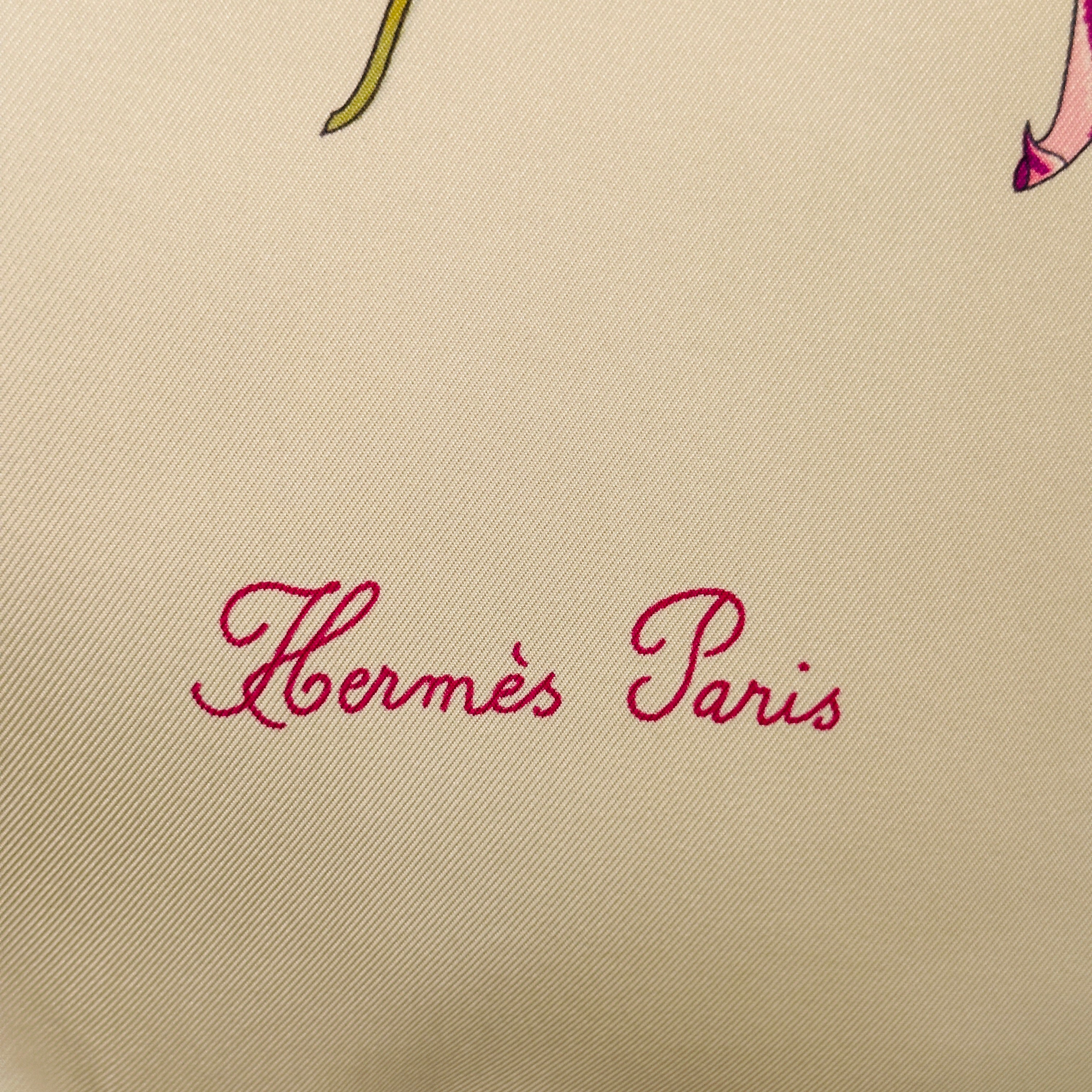 Fuchsia flowers - HERMES SCARF 90 CM