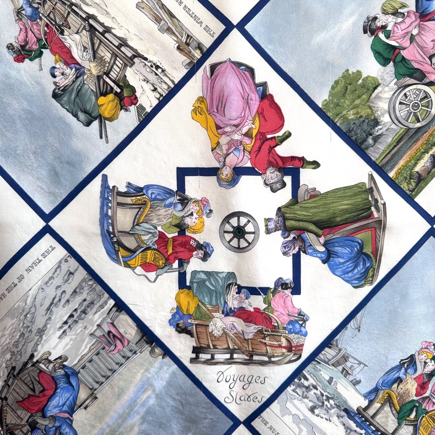 SLAVES TRAVELS CARRE HERMES 90 
