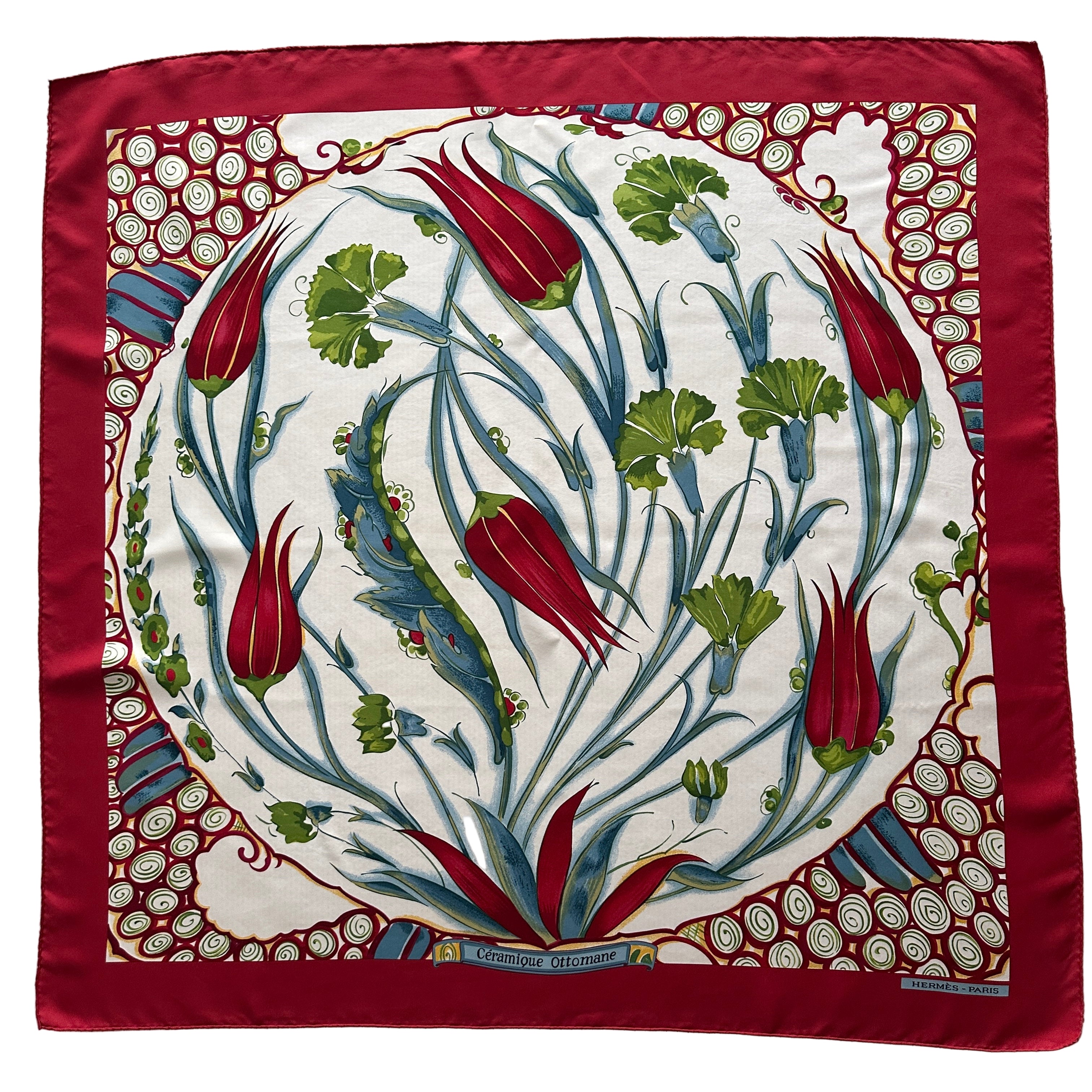 Hermès scarf 90 cm - Ottoman ceramic - Laurence Bourthoumieux (2001)